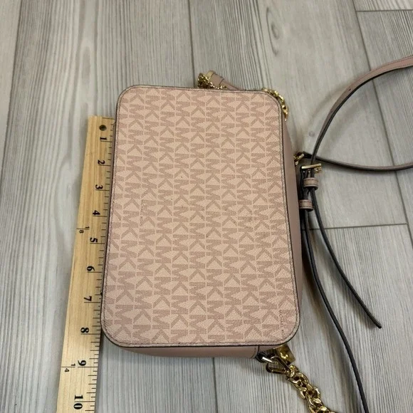 MICHAEL KORS Ginny Jet Set Medium Logo Camera Box Purse Crossbody Bag 32F8GF5M2B